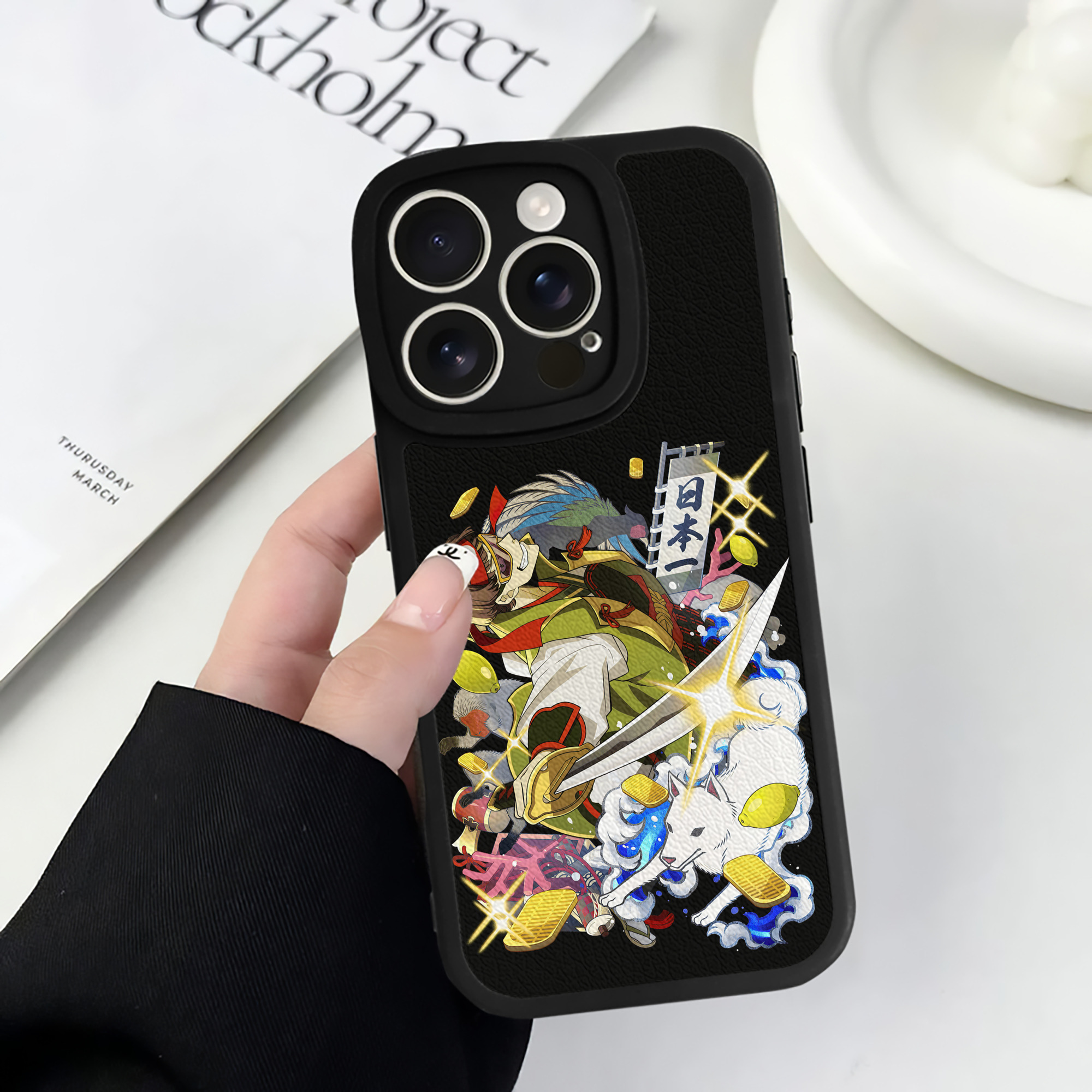 （画像用） 文豪ストレイドッグス Bungo Stray Dogs 【iPhone 16シリーズ対応】シリコンスマホケース（レザー調） 材質：シリコン
